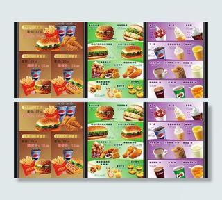 西餐厅菜牌图片