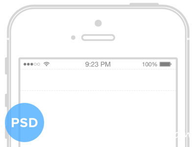 苹果5S 原型图PSD素材psd模版下载