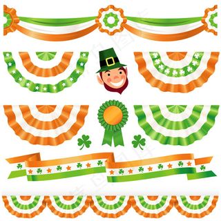 场地布置装饰丝带矢量素材