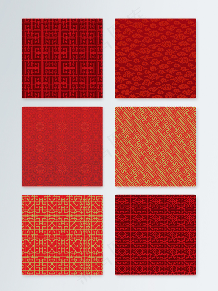 红黄色喜庆中国风新春背景