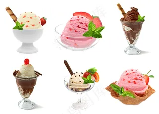 巧克力薄荷冰淇淋图片