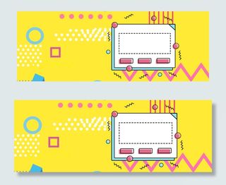 孟菲斯创意时尚撞色男女服装全屏孟菲斯创意时尚撞色男女服装全屏