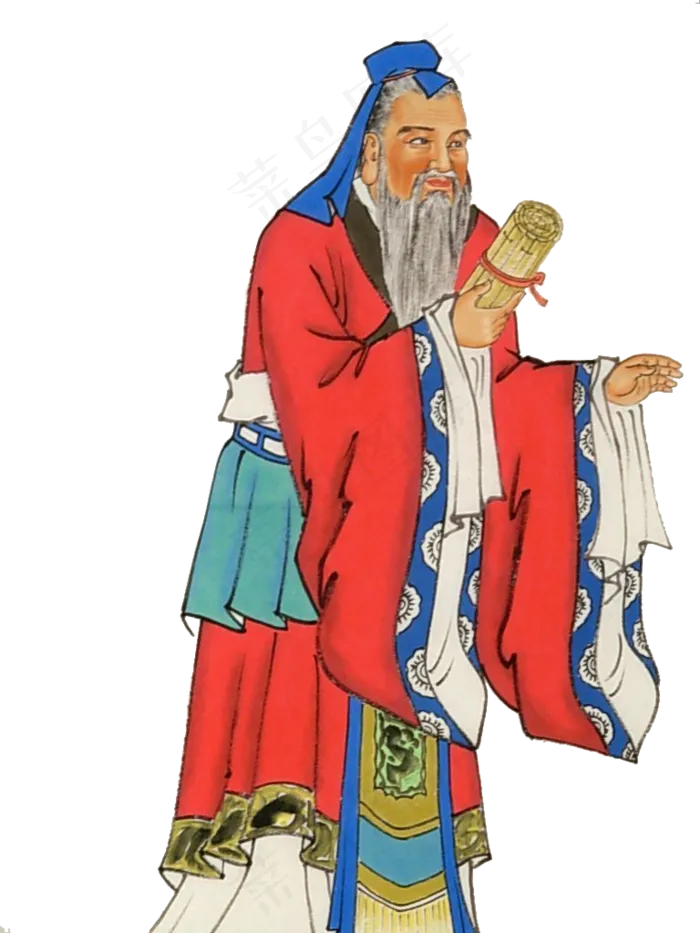 古代教育家孔子免扣PNG素材psd模版下载