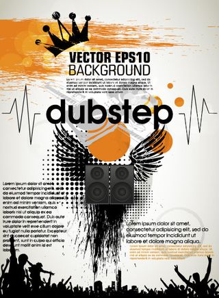 黑色视觉海报02-矢量素材