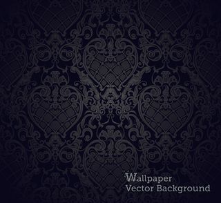古典花纹暗色壁纸背景矢量素材