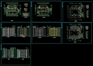 医学院教学楼建筑施工图cad图纸