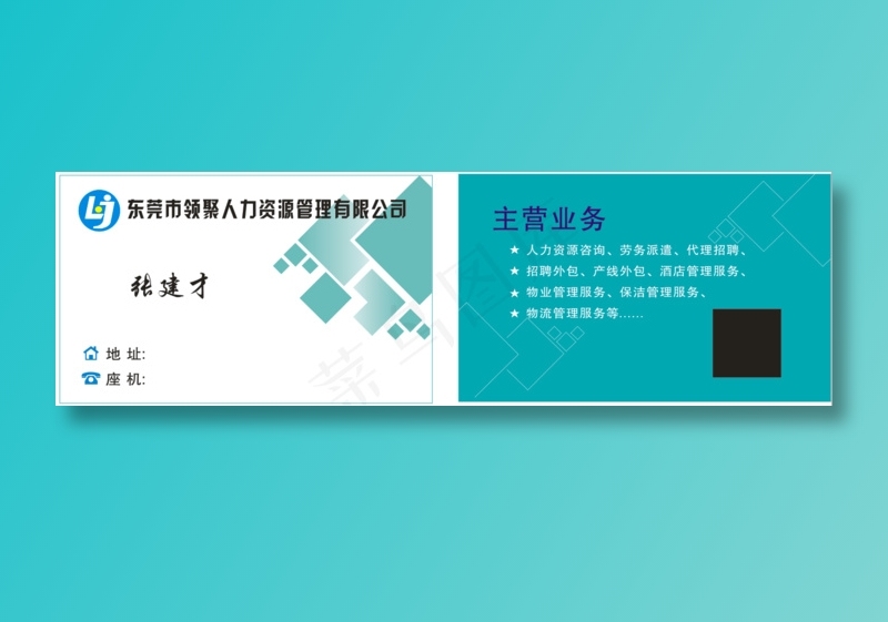 名片  pvc  简洁  人力资源