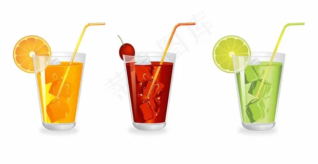 加冰的果汁杯