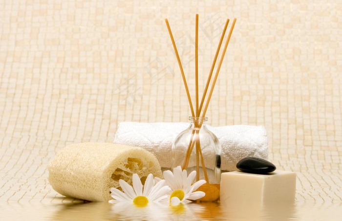 美容用品 花朵 毛巾图片