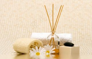 美容用品 花朵 毛巾图片