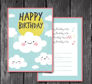 卡通云的生日卡