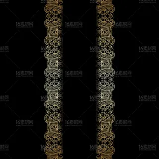 金色花纹底纹装饰矢量素材