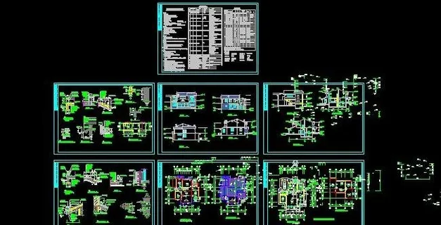 二层简易实用型别墅建筑设计施工图1...