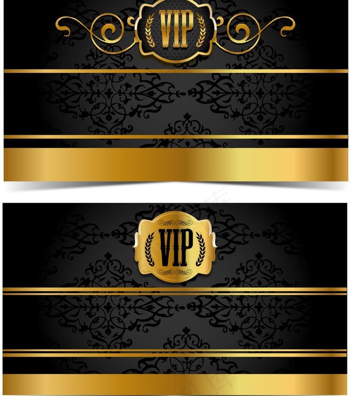 金色欧式花纹vip卡图片
