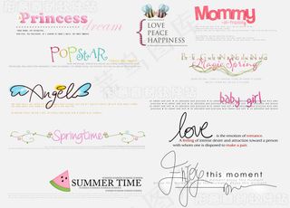 英文艺术字体模版