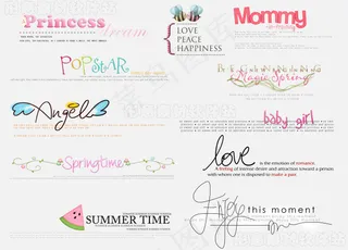 英文艺术字体模版