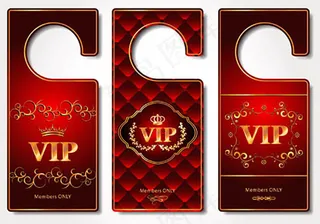 红色高档VIP门牌