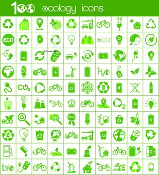 生态环境保护图标设计矢量素材