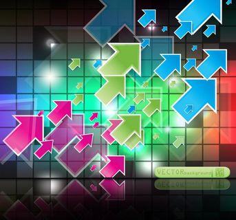 动感箭头格子商务科技背景图片