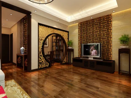 中式客厅背景墙