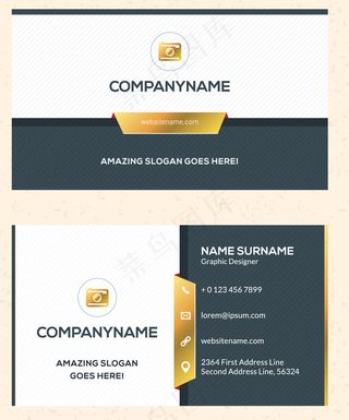 商务烫金名片金色精装名片高端企业公...