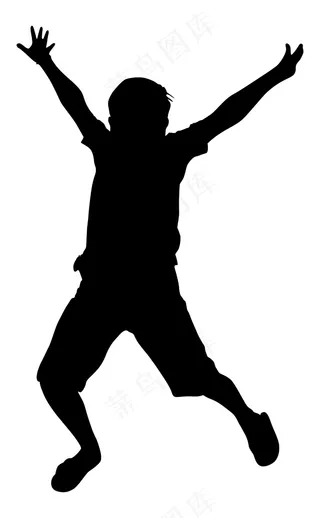 跳跃的快乐的孩子 形状