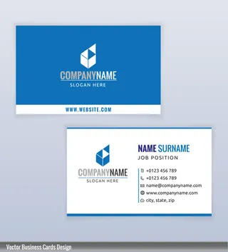 竖式与横式的商务名片设计