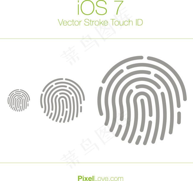 iOS指纹矢量素材