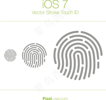 iOS指纹矢量素材