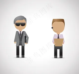 卡通上班人物图片