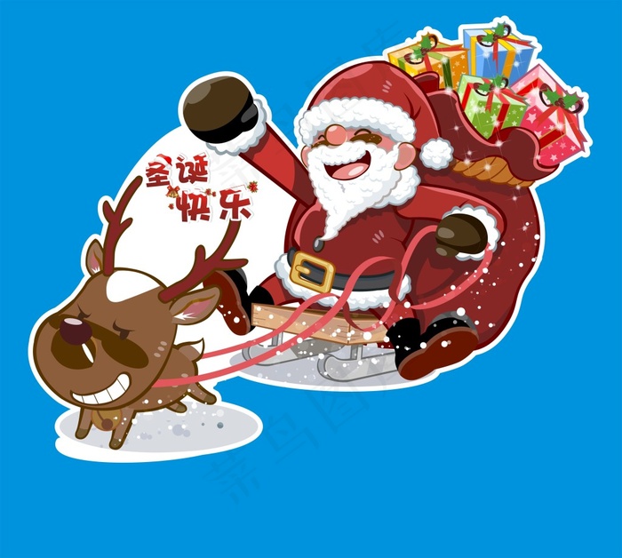 圣诞老人KT板 可爱 卡通