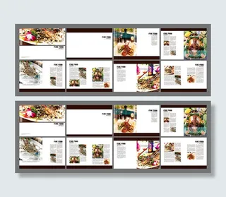 海鲜食品画册设计psd分层素材