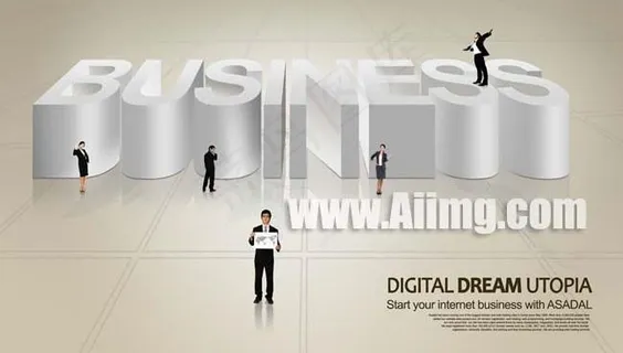 BUSINESS立字体与职业人物p... BUSINESS立字体与职业人物p...