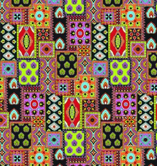 几何图数码印花设计图案