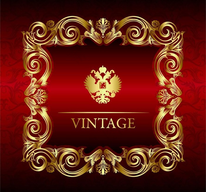 古典欧式花纹金色花纹花边框图片