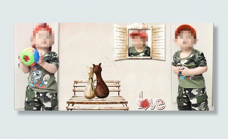 儿童摄影模版图片