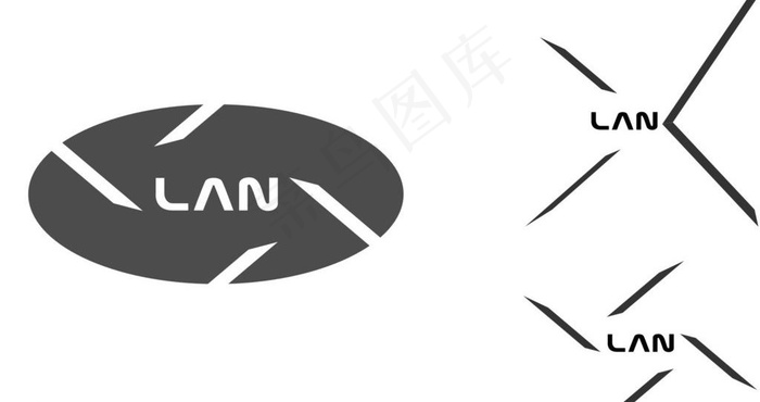 lan 科技logo图片cdr矢量模版下载