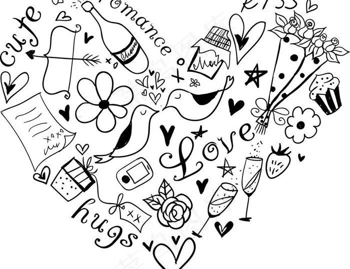 情人节图片eps,ai矢量模版下载