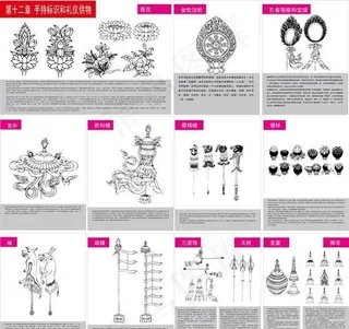 藏传佛教 手持标识和礼仪供物