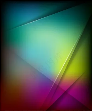 梦幻彩色三角形背景素材