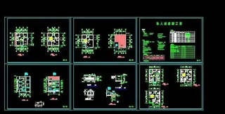 某三层私人住宅建筑设计施工图9x1...