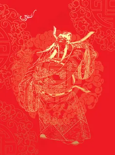 传统天宫赐福图案psd素材