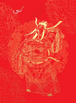 传统天宫赐福图案psd素材