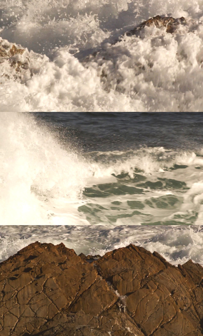 超高清浪花翻滚惊涛拍岸视频