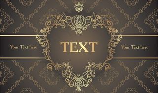 金色欧式花纹花边框图片