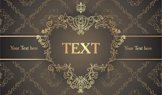 金色欧式花纹花边框图片