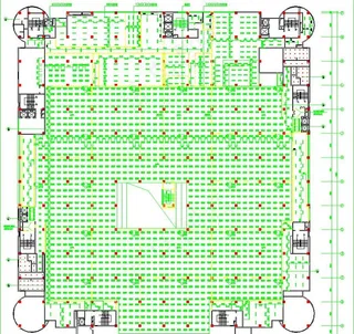 藏式宾馆三层天棚布置图