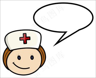 护士说矢量卡通插画