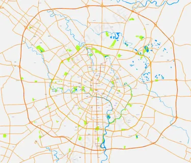 成都主干道道路地图CDR矢量图