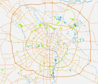 成都主干道道路地图CDR矢量图